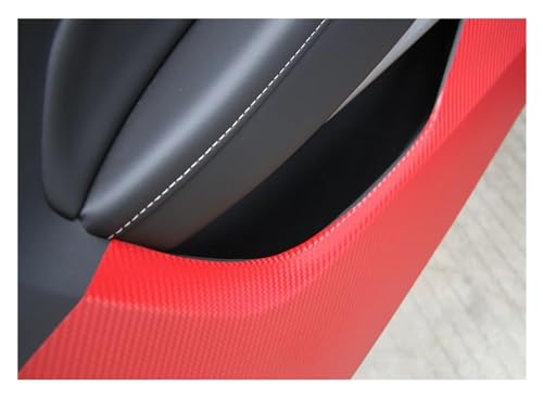 JJGYFSDA Aufkleber für Autotür in Kohlefaseroptik, Anti-schmutzige Türaufkleber, Dekoration, Zubehör, kompatibel mit Camaro ab 2017 (Farbe: Rot)