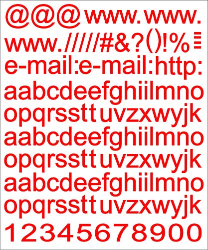 Quattroerre 1223 Set Buchstaben Web, selbstklebend, groß, Rot