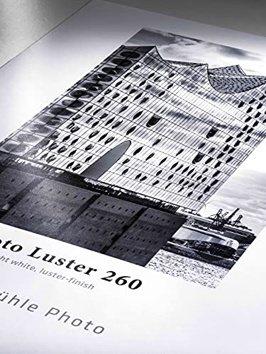 Hahnemühle 10643171 Photo Luster Papier, 260 g/m², 24 Zoll Rolle, 610 mm x 30 m, hellweiß