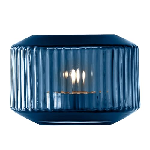 LSA Rotunda RT07 Teelichthalter/Vase, H7 cm, Saphir, 1 Stück, Blau