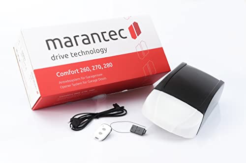 Marantec Comfort 270 Garagentorantrieb, Set inkl. 1 Handsender, elektrischer Torantrieb für Garagentore, Sektionaltore und Schwingtore, Schwarz