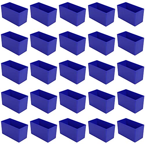 25 Stück Kunststoff-Einsatzkasten E 63/2, blau 108x54x63 mm (LxBxH), aus PS, Industriequailität
