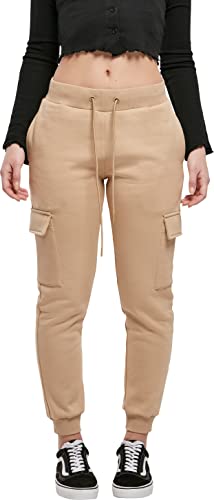 Urban Classics Damen Ladies Cargo Sweat Pants, unionbeige, 4XL