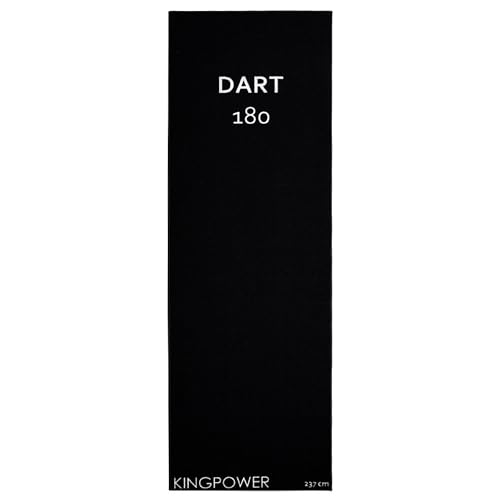 Kingpower Dart Darts Teppich Target Oche Matte Steeldart Dartpfeile Dartboard Zubehör Dartteppich Abwurflinie Schutz Gummi Dartscheibe 237 x 80 cm Schwarz Weiß