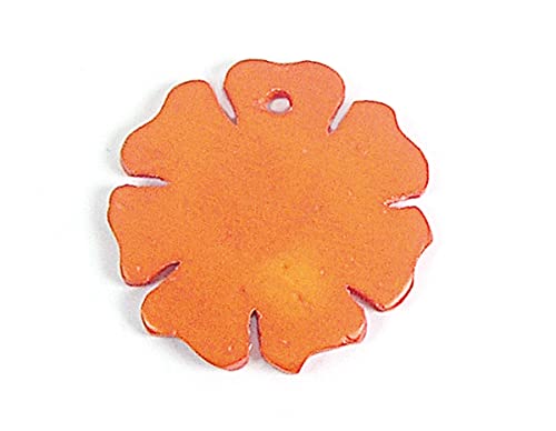 Holzanhänger gewachst Gänseblümchen orange Durchmesser 25 mm 50u, ca.