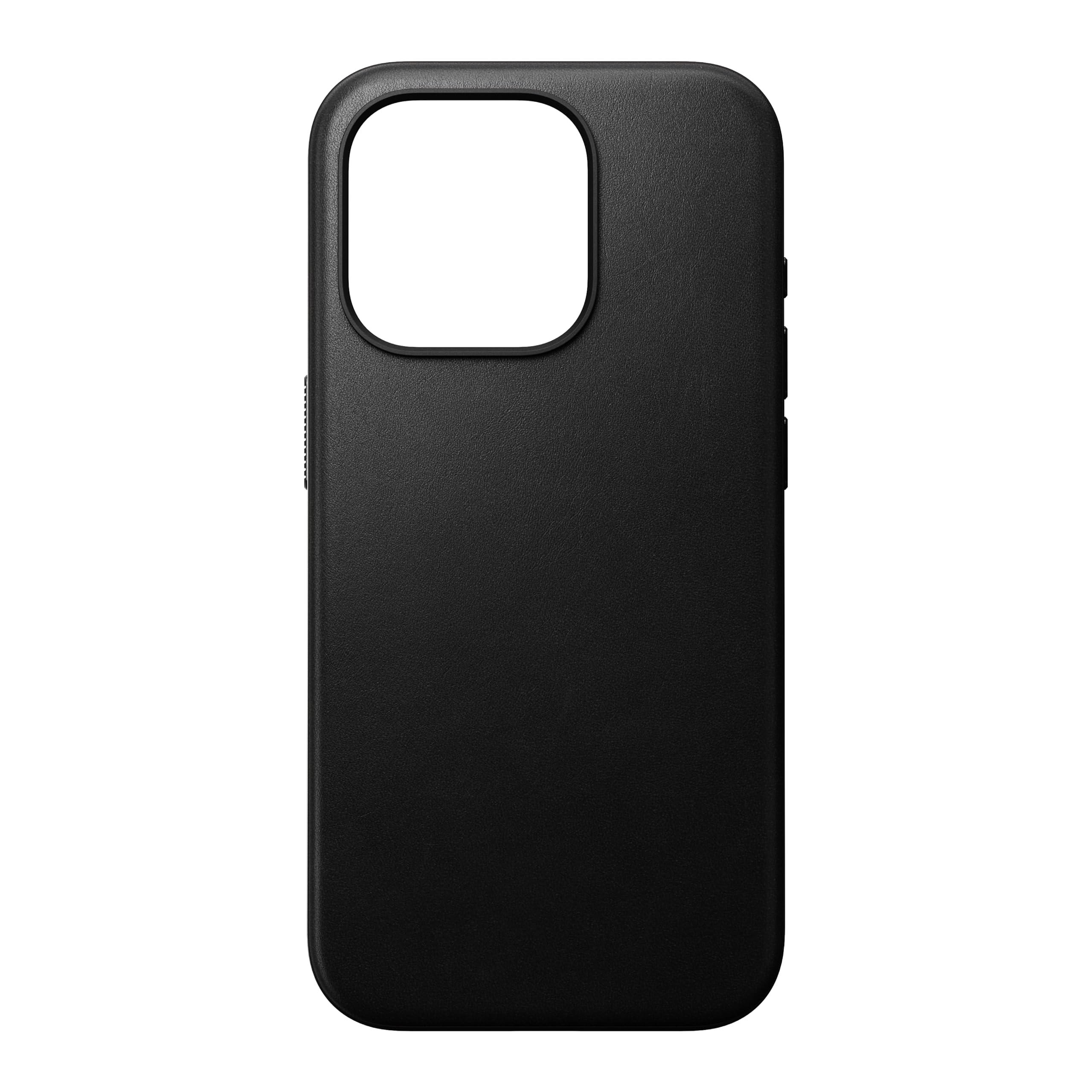 NOMAD Modern Leather Case | für iPhone 15 Pro | Schutzhülle aus Polycarbonat und hochwertigem Echtleder | MagSafe-kompatibel | Black