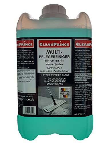 CleanPrince 5 Liter Multi Pflege Reiniger | Universalreiniger für wasserfeste Böden und Flächen sowie für Steinböden und Natursteinböden