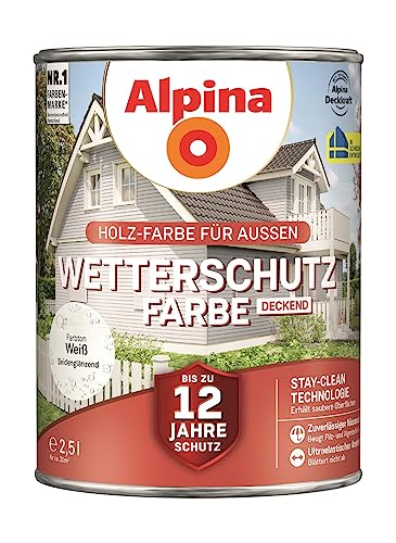 Alpina Wetterschutzfarbe 2,5 l, weiß