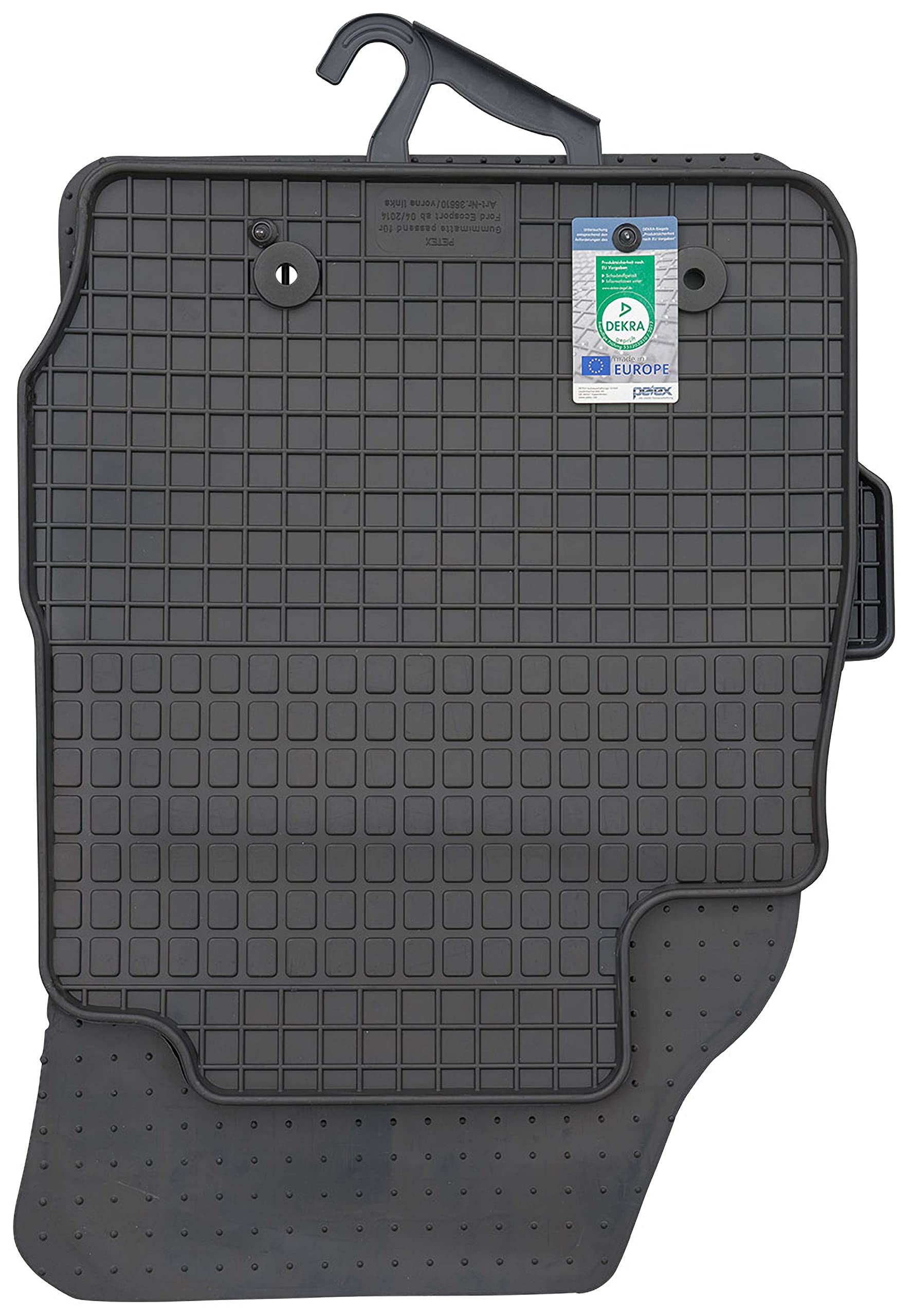 PETEX 36610 Gummimatten passend für Ecosport ab 41730 Fußmatten schwarz 4-teilig