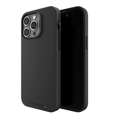 ZAGG Gear 4 Rio D30 Schutzhülle Kompatibel mit iPhone 14 Pro Max, Stoßfest, MagSafe Kompatibel, Wireless Charging, 5G, (Schwarz)