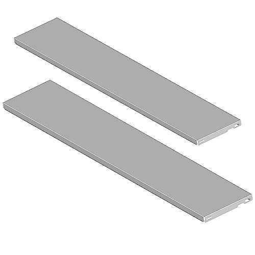 Element System 10700-00027 Stahlfachboden Regalboden / 2 Stück/B x T = 80 x 35 cm/weiß/für Wandschiene und Pro-Regalträger