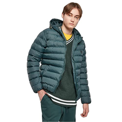 Urban Classics Herren Basic Bubble Jacket Jacke, blkwhtblk, 4XL