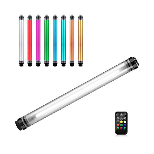 LUXCEO RGB LED Videoleuchte Stab LED Leuchtstab Strip Light Lichtstab 3000K-5750K，1000 Lumen, dimmbar，eingebauter 10400 mAh Akku ，CRI>95 IP68 wasserdichte Füllleuchte mit Fernbedienung