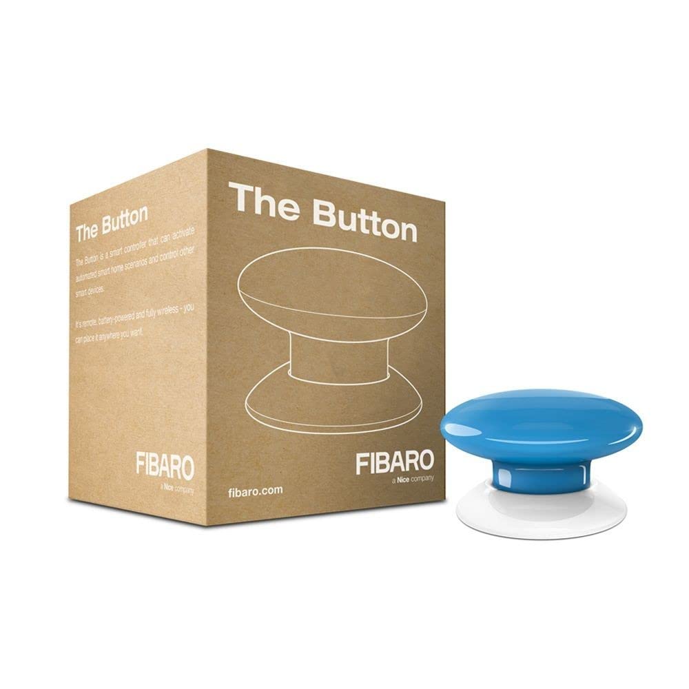FIBARO The Button Blue / Z-Wave Plus Drahtlose Tragbare Schalt-Knopf, Blau, FGPB-101-6