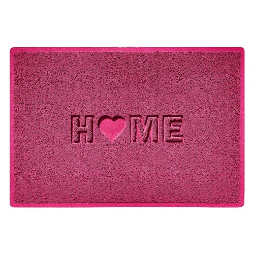 Nicoman Home + Heart Matte, Vinylschlaufen, Pink, groß (90 x 60 cm)