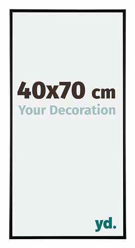 yd. Your Decoration - Bilderrahmen 40x70 cm - Fotorahmen von Echtes Aluminium mit Acrylglas - Antireflex - Ausgezeichneter Qualität - Schwarz Matt - Kent,