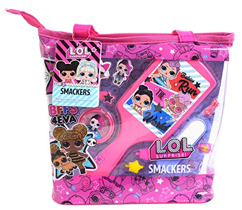 L.O.L. Surprise Tote Bag - Make-up Set für Kinder - Trendige und bunte Tasche mit Make-up für Mädchen, Haargummis, Ringe und anderem Zubehör - Geschenk für Mädchen