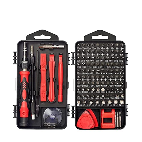 Werkzeugsatz 145-teiliges Präzisions-Schraubendreher-Set Torx-Sechskant-Schraubendreher-Kit Werkzeugkasten für zu Hause (Color : 122 red)