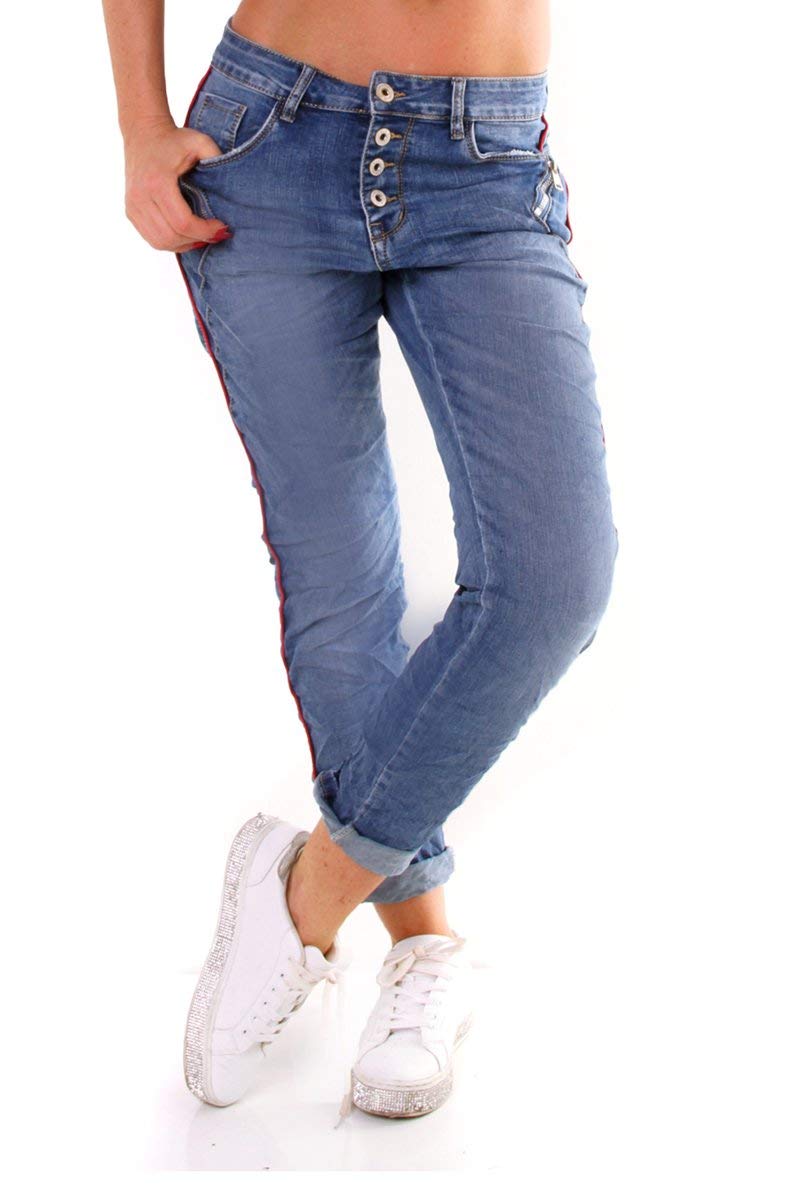 OSAB-Fashion 4411 Damen Jeans Hose Boyfriend Baggy Haremscut Regularfit