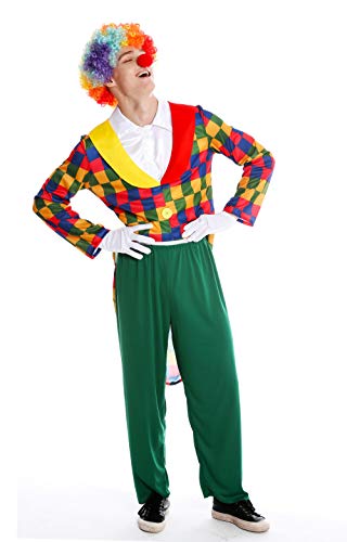 dressmeup Dress ME UP - M-0088 Kostüm Herren Männer Karneval Clown Harlekin Narr M/L