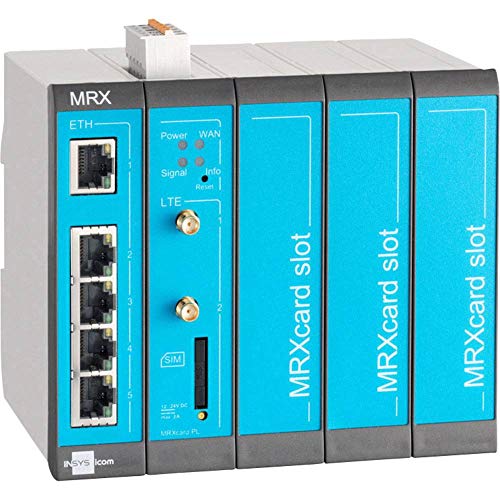 INSYS icom MRX MRX5 LTE - Router - WWAN - 5-Port-Switch - an DIN-Schiene montierbar (10017037)