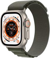 Apple Watch Ultra (GPS + Cellular) 49mm Titaniumgehäuse, Apline Loop grün (Gr...