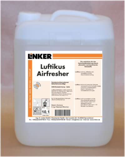 Linker Chemie Luftikus Airfresher Geruchvernichter 10,1 Liter - Ideal geeignet für Toiletten Kfz- Innenräume Raucherkabinen | Reiniger | Hygiene | Reinigungsmittel | Reinigungschemie |