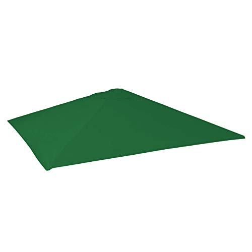 Mendler Ersatz-Bezug für Gastronomie Sonnenschirm HWC-D20, Sonnenschirmbezug Ersatzbezug, 5x5m (Ø7,2m) Polyester - dunkelgrün