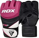 RDX Damen MMA Handschuhe Profi Kampfsport Boxsack Sparring Training Grappling Gloves Freefight Sandsack Maya Hide Leder Punching Handschuhe (MEHRWEG)