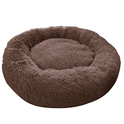 Telismei Flauschiges Deluxe-Hundebett, extra-groß, Sofa, waschbar, rundes Kissen, Haustierbett für große und extra-große Hunde