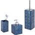 WENKO Bad-Accessoire-Set, blau, Keramik