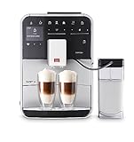 Melitta Caffeo Barista T Smart - Kaffeevollautomat - mit Milchsystem - App Steuerung - Direktwahltaste - stufenlos einstellbare Kaffeestärke - Silber/Schwarz (F830-101)