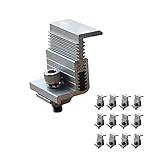CMYYANGLIN Solar Panel Mounting Bracket Roof Mount Clamps Adjustable End Clamp for Securing 30mm-45mm Thick Solar Panels to Rails Pack of 12
