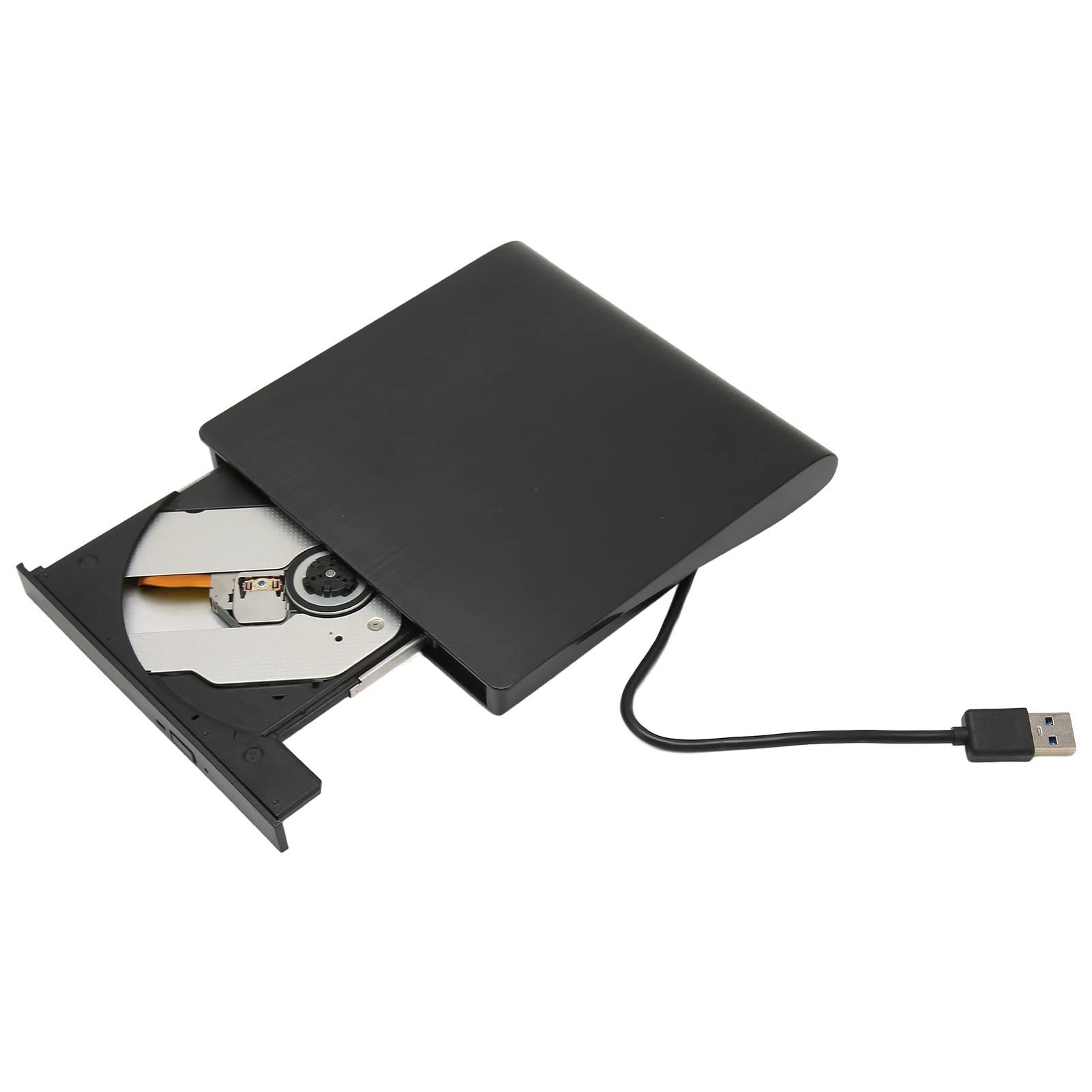 Zunate Externes DVD-Laufwerk, USB 3.0 Ultradünnes Externes DVD-Laufwerk mit USB-C-Adapter, Kompatibel mit Laptop, Desktop, All-in-One, Notebook, für Windows, Vista, OS X