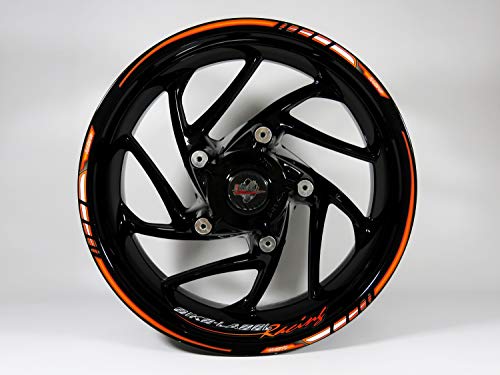 Felgenrandaufkleber Set 710028 Orange-Black Racing Bike Car Design