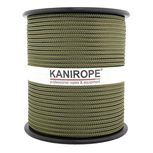 Kanirope® PP Seil Polypropylenseil MULTIBRAID 5mm 100m geflochten Farbe Oliv (2802)