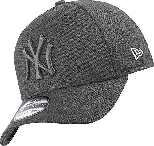 New Era New York Yankees 39thirty Stretch Cap Diamond Era Tonal Grey - S-M