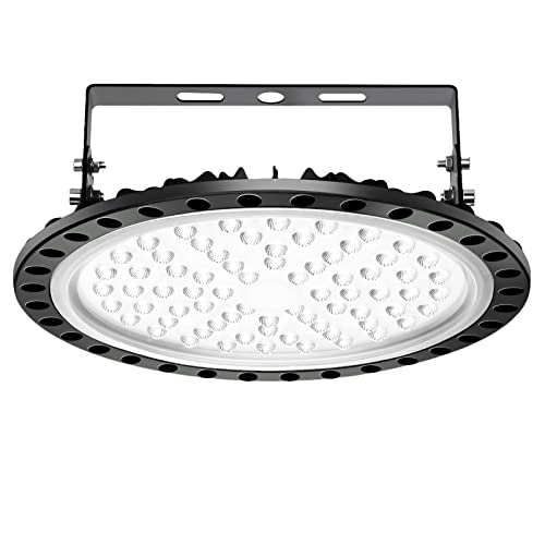 LED Werkstatt Deckenleuchte Werkstattleuchte LED UFO 300W Hallenstrahler Deckenleuchte High Bay Licht, SMD 2835 LED Flutlicht Pendelleuchten, Kaltweiß 6000-6500K, Industriebeleuchtung Werkstattlampe