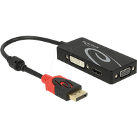 DELOCK 62902 - DisplayPort Adapter, DP Stecker auf VGA / HDMI / DVI-D