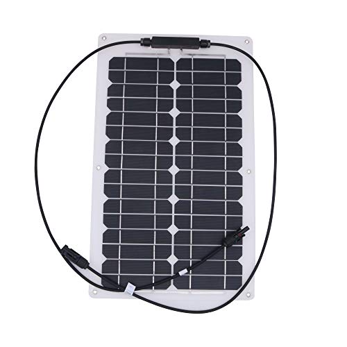 nuzamas 20 W 12 V Solar Panel Ladegerät Sunpower Zelle Ultra Dünne Flexible mit Stecker Ladekabel für RV Boot Kabine Zelt Auto (Kompatibilität mit 18 V und unten Geräte)