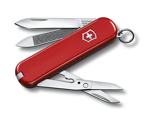 Victorinox Executive 81 Taschenmesser (7 Funktionen, Schere, Pinzette, Nagelfeile, Klinge, Pinzette) rot
