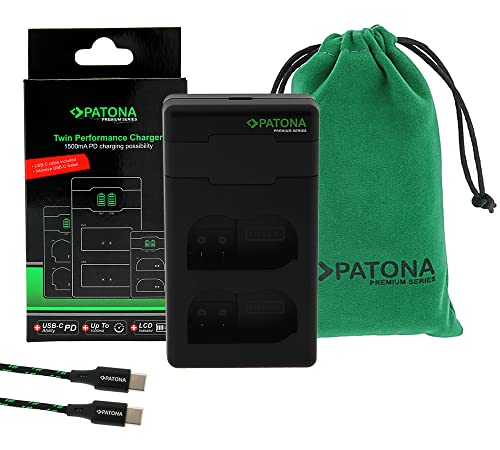PATONA Premium Twin Performance PD Ladegerät für EN-EL15 Akkus Kompatibel mit Nikon D7000, D7100, D7200, D7500