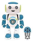 LEXIBOOK ROB20EN Powerman Jr. Intelligent Interactive Read in Ghost Toy for Children Dance Music Animal Quiz STEM Programmable Remote Control Boy Robot Green/Blue