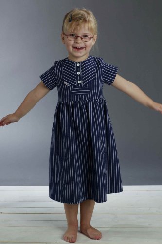 modAS Fischerkleid für Kinder breit gestreift klassischer Stil Größe 128