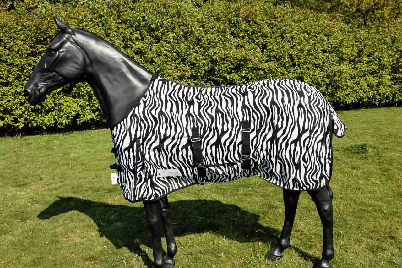 WALDHAUSEN Fliegendecke Zebra, schwarz/weiß, 125 cm