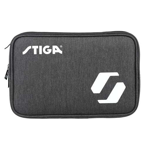 Stiga Eco Rival Schlägertasche für Tischtennisschläger, Tasche für 2 Tischtennisschläger aus Haltbarem, Recyceltem Kunststoff