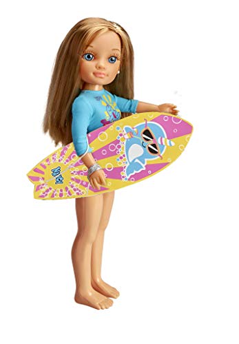 Nancy- Ein Tag des Surfens, 42 cm Handgelenk, mit Neoprenanzug und Surfbrett, ab 3 Jahren