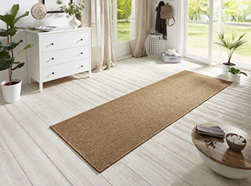 BT Carpet Flachgewebe Läufer Nature 600 Beige, 80x150 cm, Für In-und Outdoor (100% Polypropylen, UV-und Feuchtigkeitsresistent, Fußbodenheizung geeignet), In verschiedenen Größen und Farben erhältlich