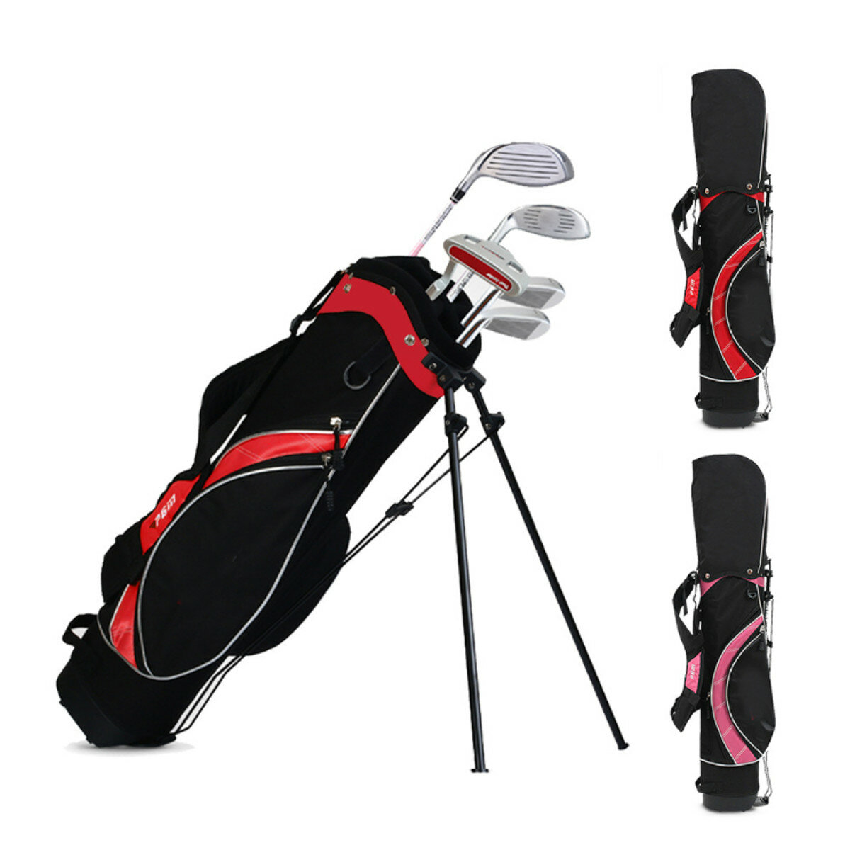 Golftasche für Kinder Golf Support Ultraleichter Ständer Tragbarer Doppelschultergurt mit großer Kapazität für Jungen im