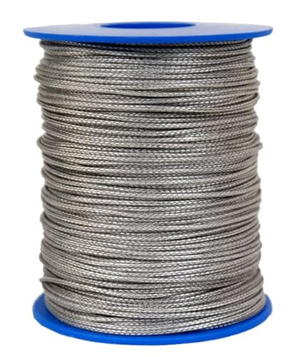 Dyneema Flechtschnur Seil Dyneemaseil Flechtleine aus Dyneema - Durchmesser 1mm - 100 Meter Fb. grau - 195 daN